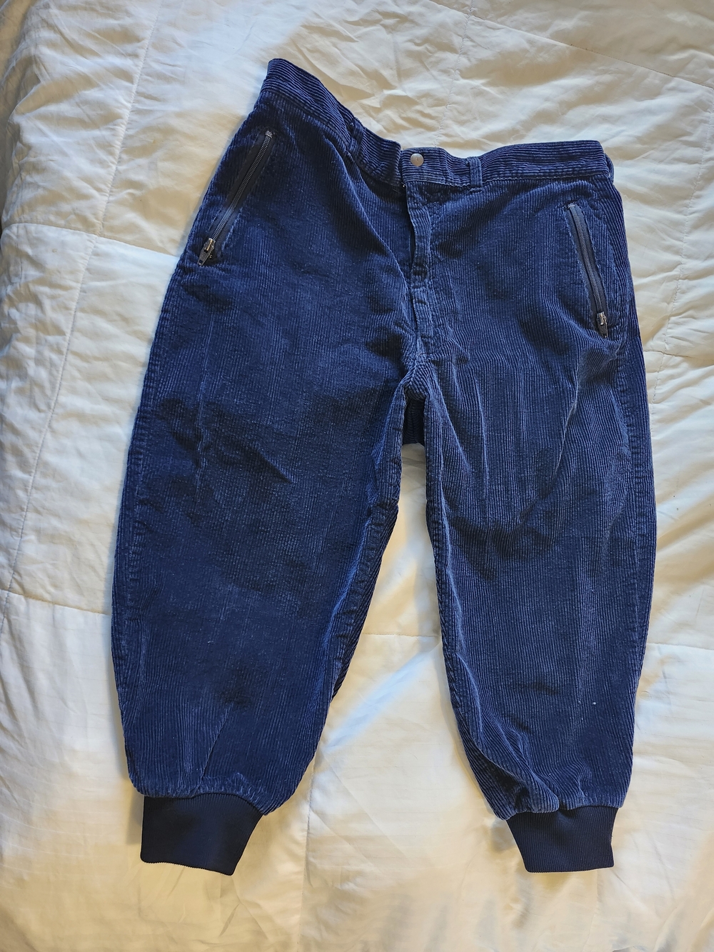 Navy Blue Corduroy Vintage Riding Pants